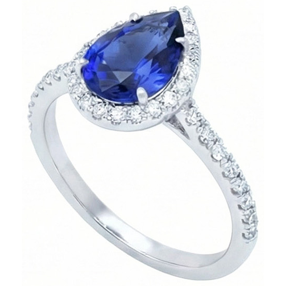 naturel round diamant 2.30carats bague angle de côté