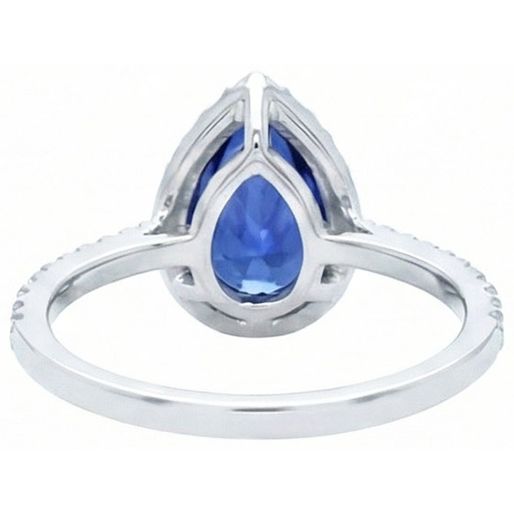 naturel round diamant 2.30carats bague vue de profil