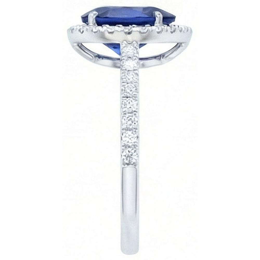 naturel round diamant 2.30carats bague vue de dessus