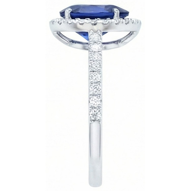 naturel round diamant 2.30carats bague vue de dessus