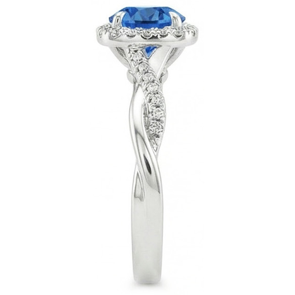 naturel round diamant 3.70carats bague vue de dessus
