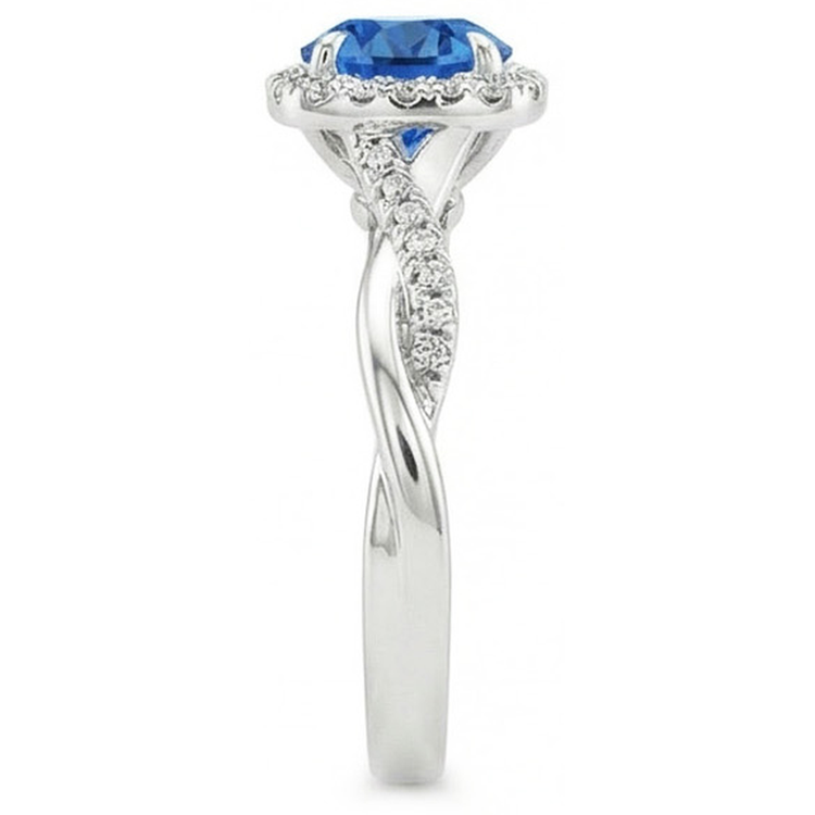 naturel round diamant 3.70carats bague vue de dessus