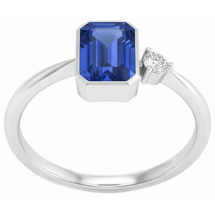 naturel round diamant 1.75carats bague vue de dessus