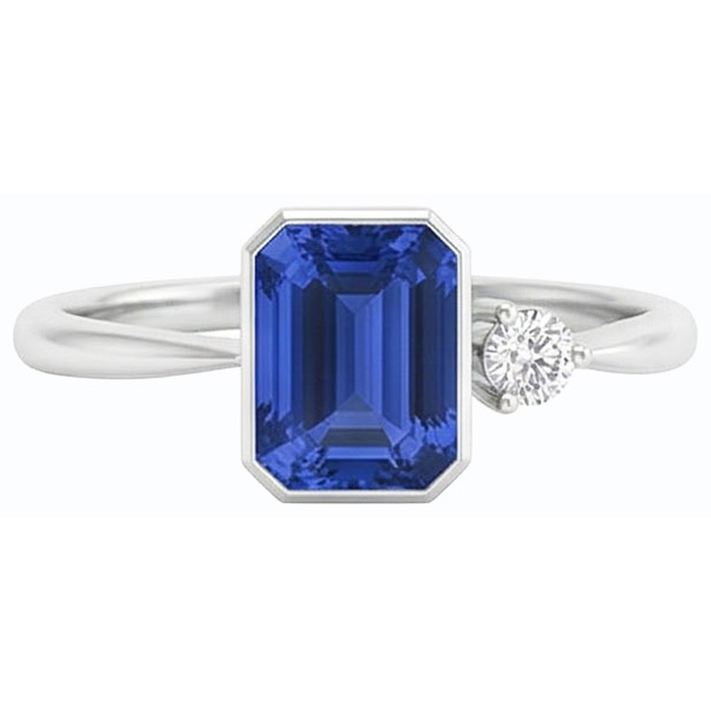 naturel round diamant 1.75carats bague angle de côté