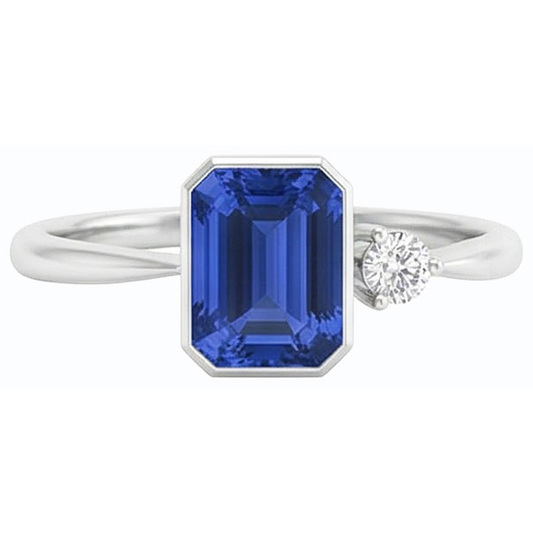 naturel round diamant 1.75carats bague angle de côté