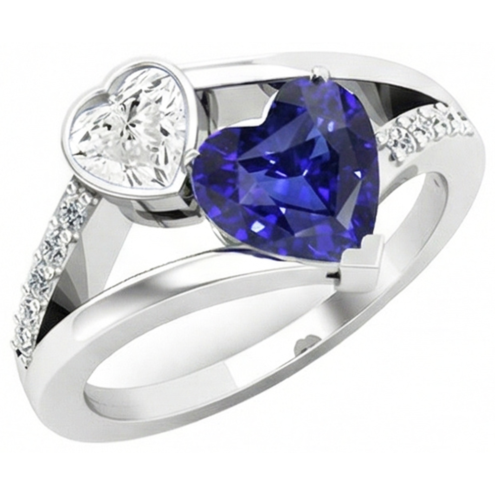 naturel round diamant 3.25carats bague vue de face