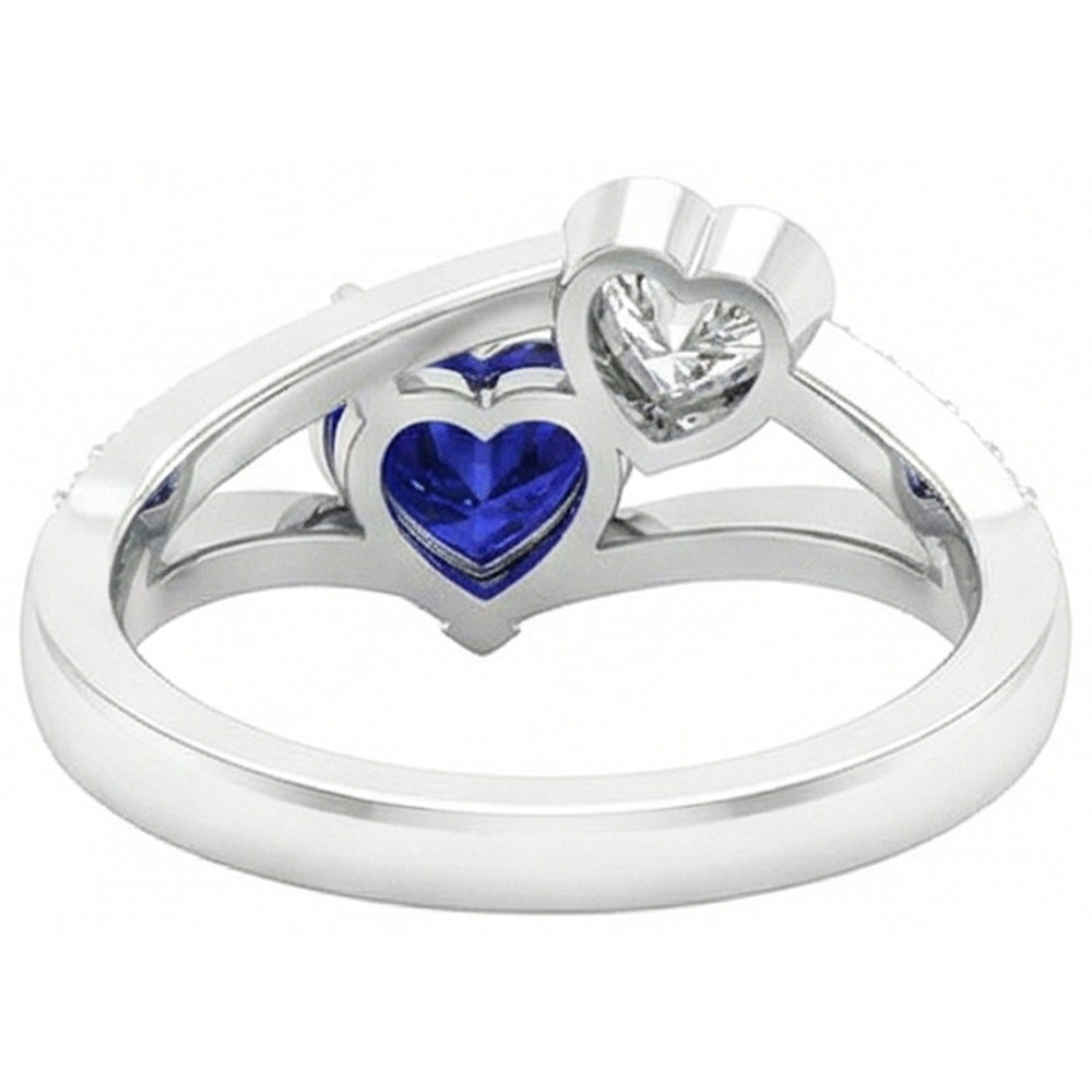 naturel round diamant 3.25carats bague vue de profil