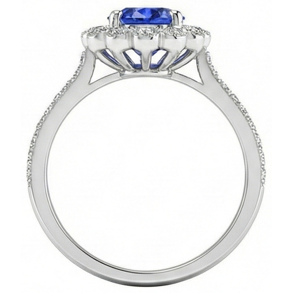 naturel diamant 3carats bague vue de profil