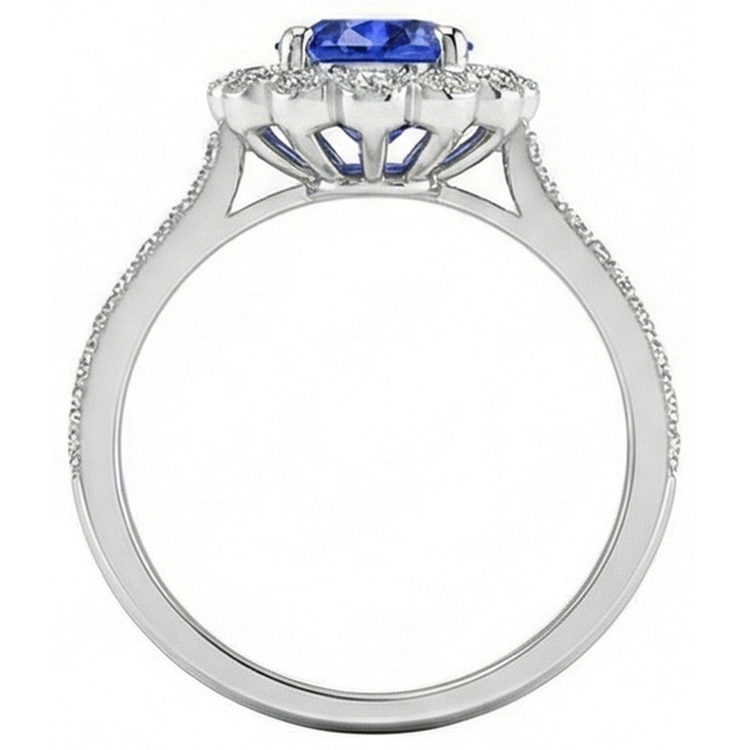 naturel diamant 3carats bague vue de profil