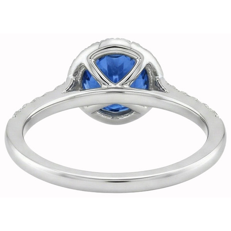 naturel round saphir 3carats bague sur blanc