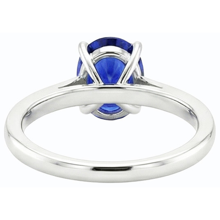 Bague en saphir de Ceylan avec pierres précieuses pour dames sertie de diamants 4.50 carats