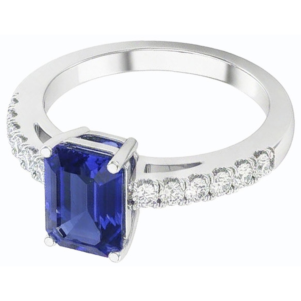 naturel round saphir 3carats bague détail rapproché