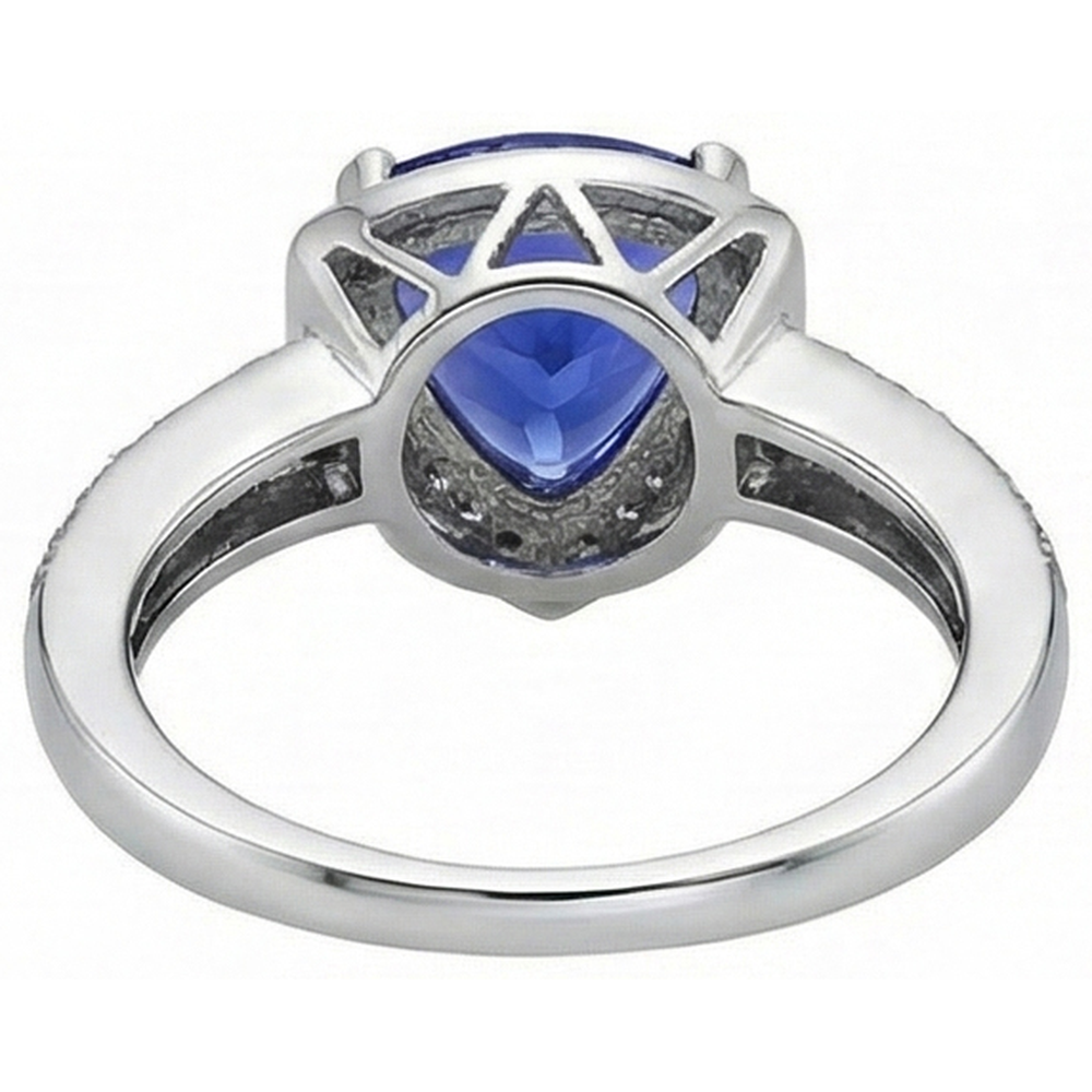 naturel trillion diamant 1.51carats bague détail anneau