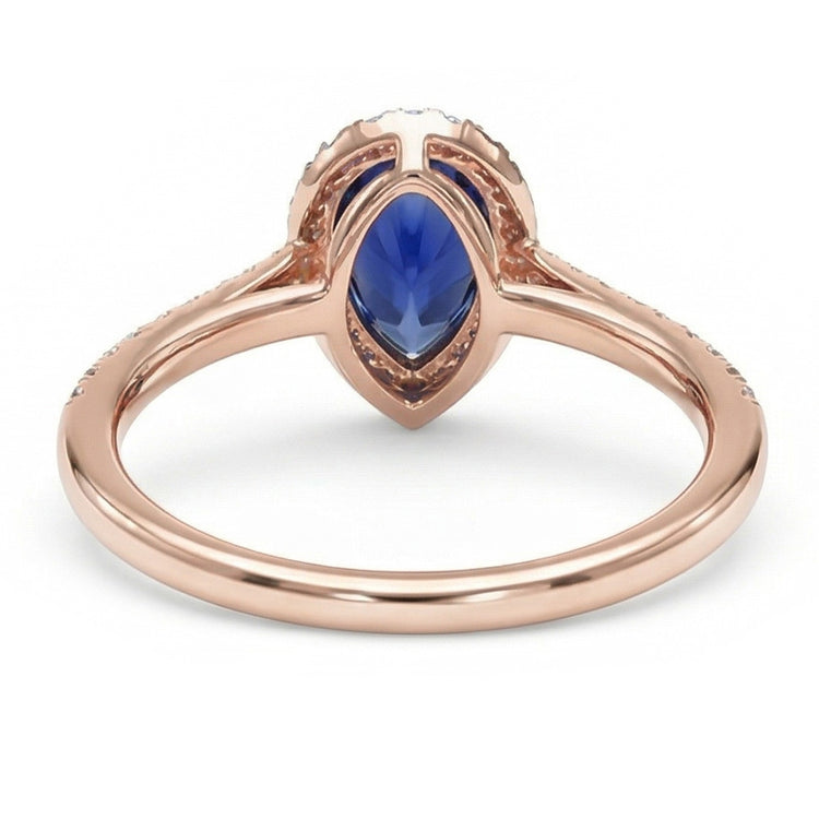 naturel pear diamant 3.50carats bague vue de profil