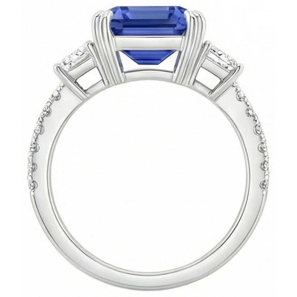 naturel diamant 11.50carats bague sur blanc
