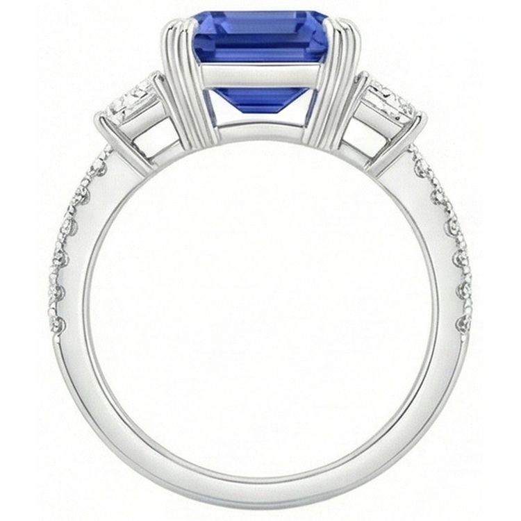 naturel diamant 11.50carats bague sur blanc