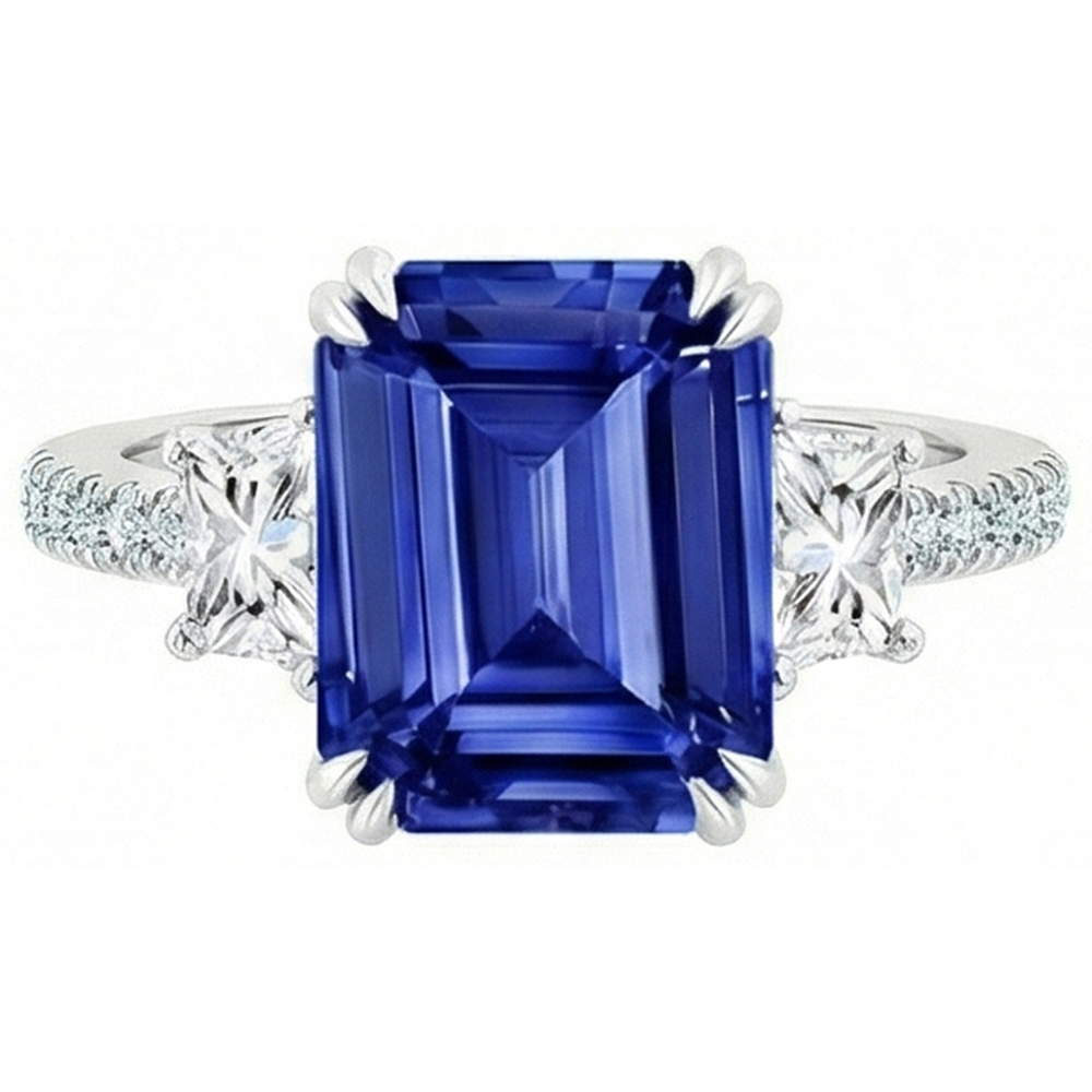 naturel diamant 11.50carats bague angle de côté