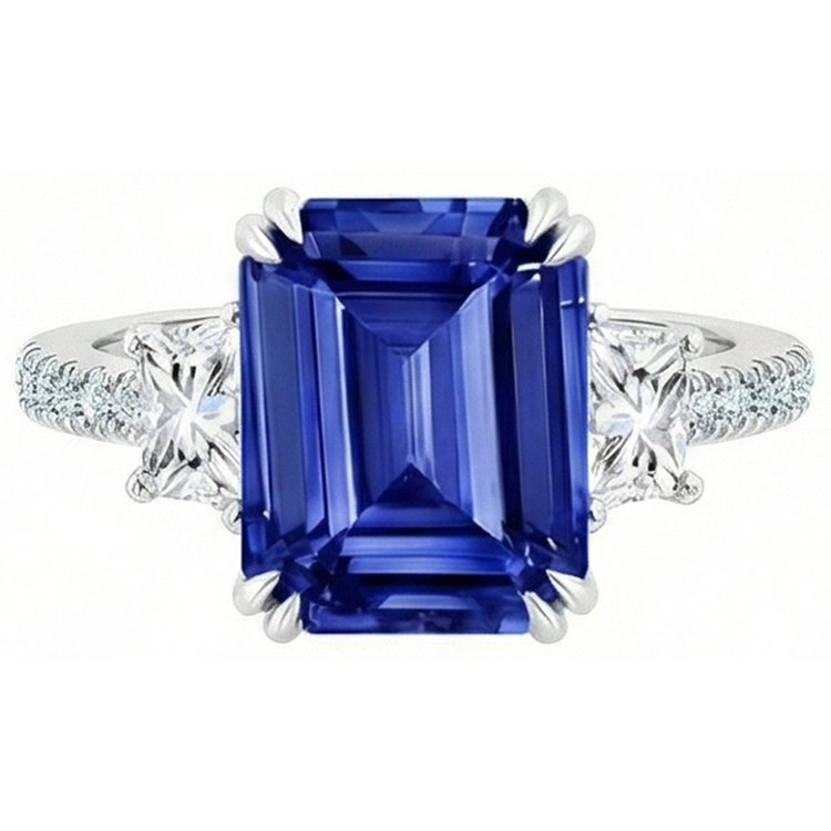 naturel diamant 11.50carats bague angle de côté