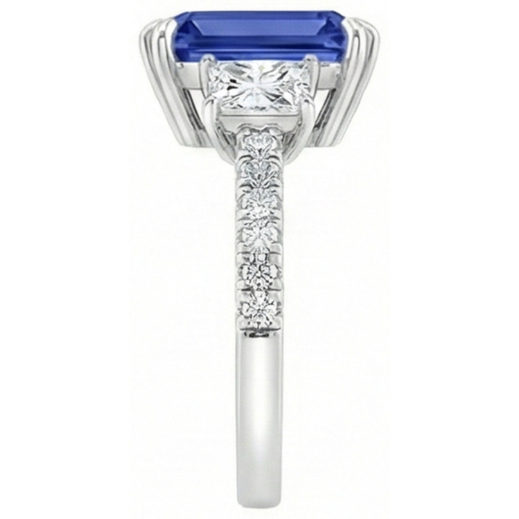 naturel diamant 11.50carats bague vue de profil