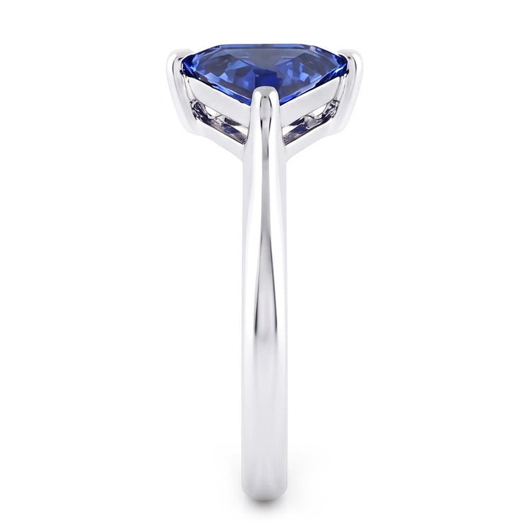 Bague en saphir taille trillion 2 carats bijoux pour femme en or