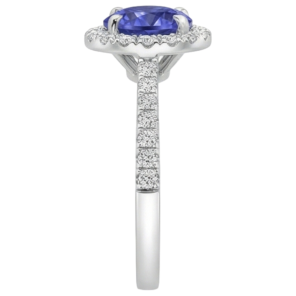 naturel tanzanite 9.85carats bague vue de dessus