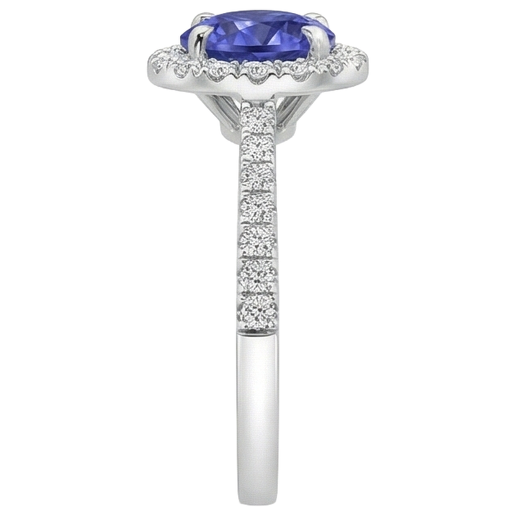 naturel tanzanite 9.85carats bague vue de dessus