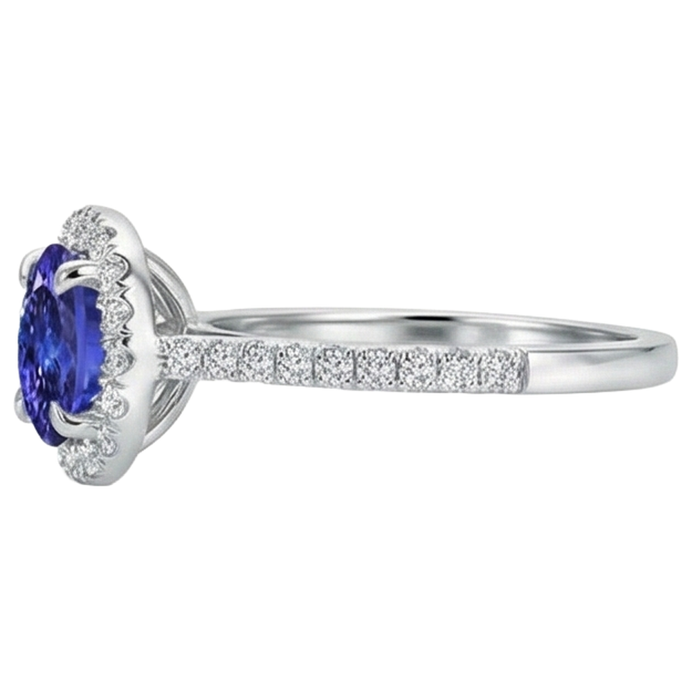 naturel tanzanite 9.85carats bague vue de profil