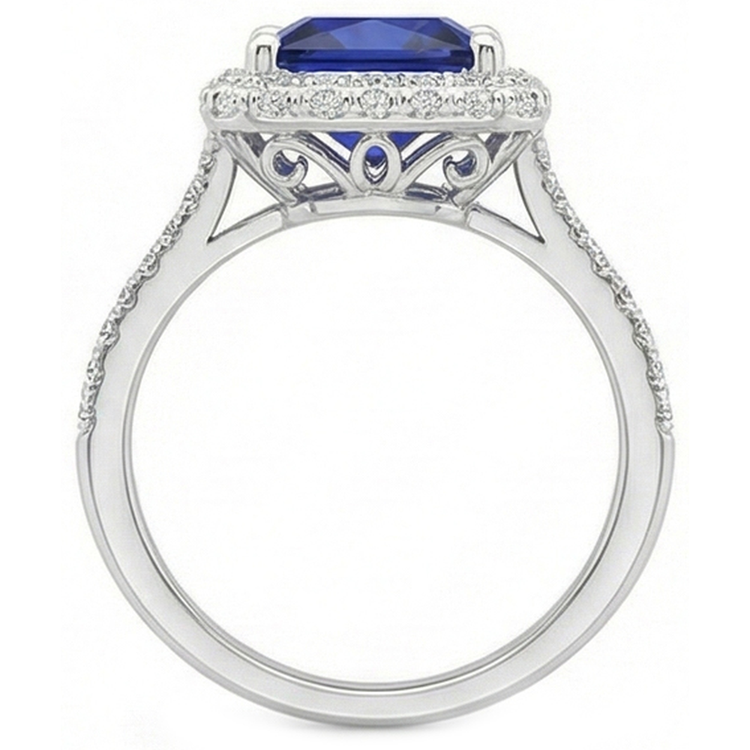 naturel diamant 6carats bague vue de profil