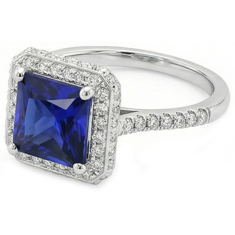 naturel diamant 6carats bague vue de dessus