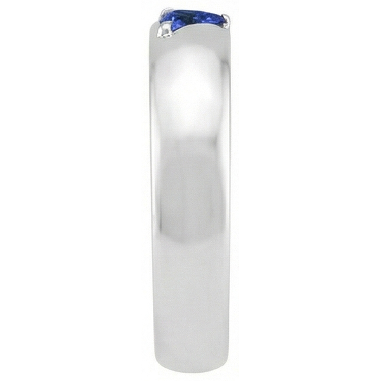 Bague homme pierres précieuses Solitaire Trillion Deep Blue Sapphire Jewelry 1 Ct