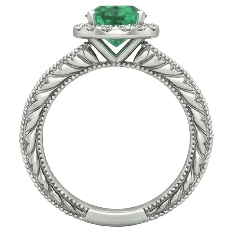 naturel oval diamant 3.50carats bague sur blanc