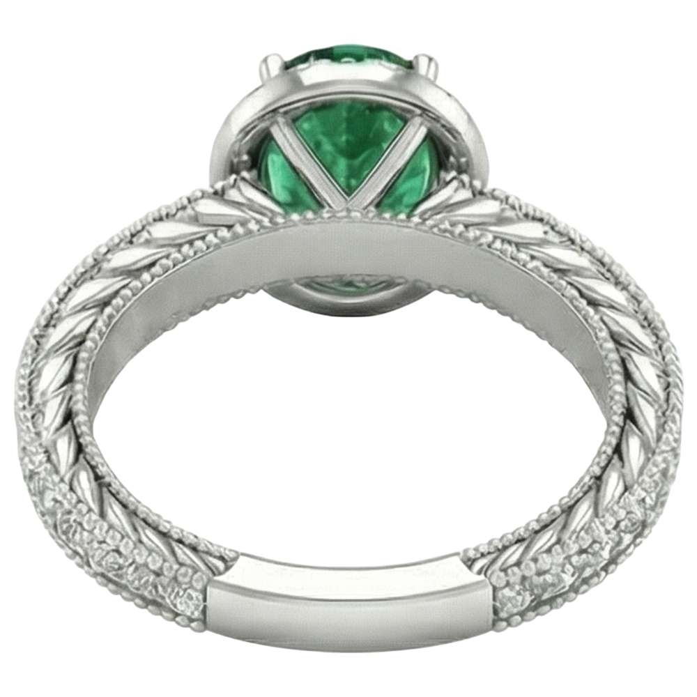 naturel oval diamant 3.50carats bague avec accents diamants