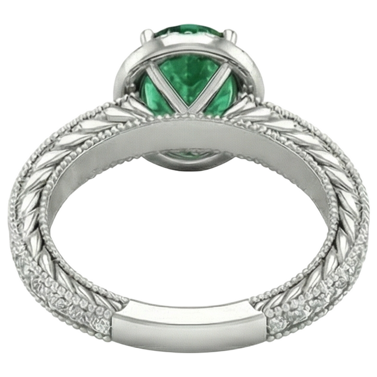 naturel oval diamant 3.50carats bague avec accents diamants
