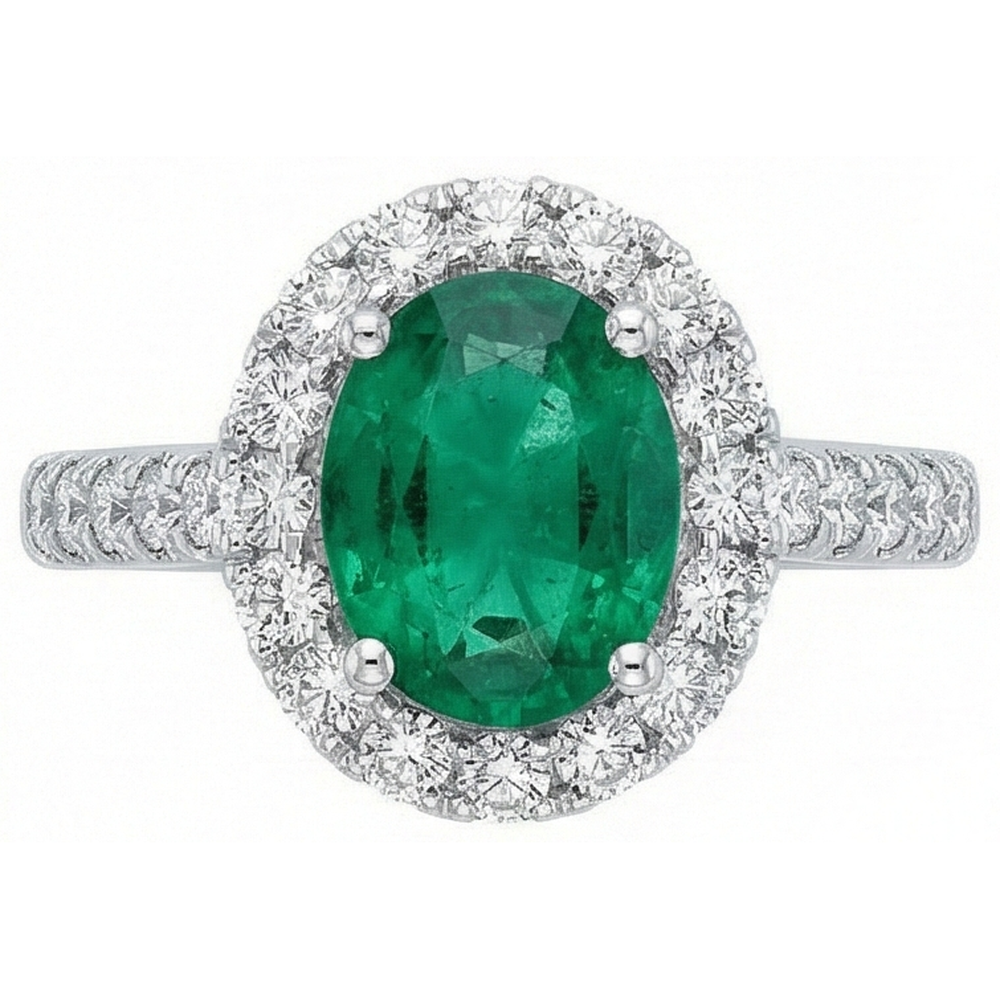 naturel oval diamant 2.50carats bague détail rapproché