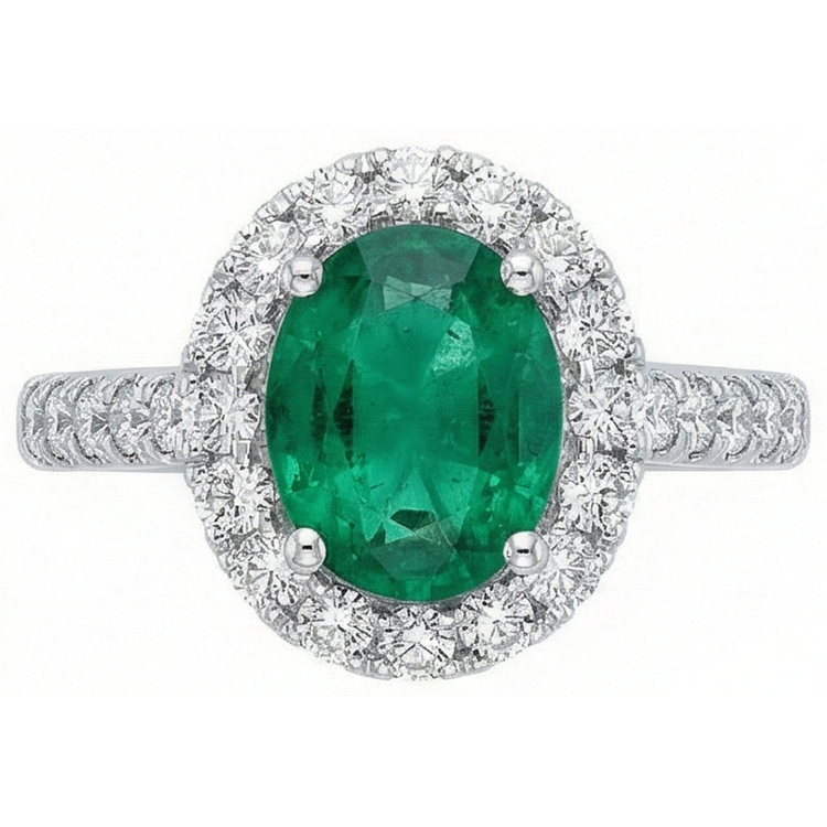 naturel oval diamant 2.50carats bague détail rapproché