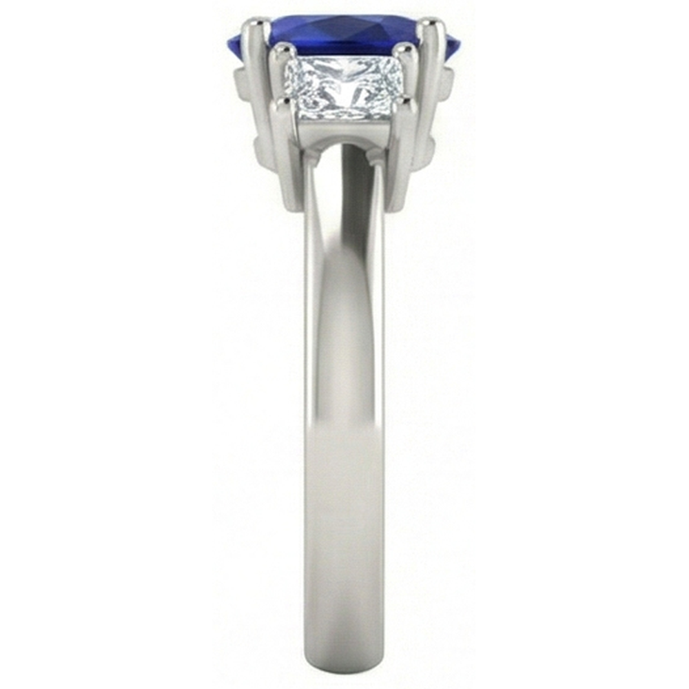 naturel oval diamant 2.25carats bague vue de dessus