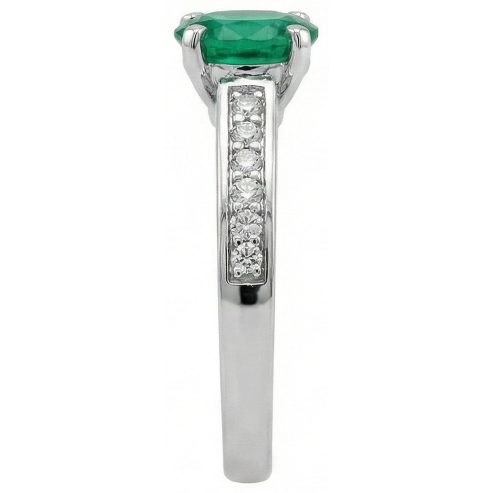 naturel oval diamant 3.60carats bague vue de dessus