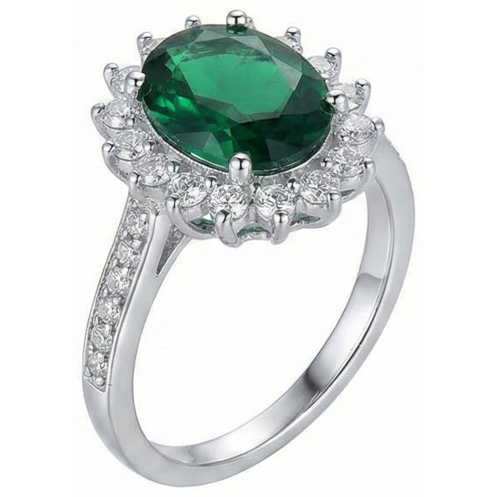 naturel oval diamant 5.75carats bague détail rapproché