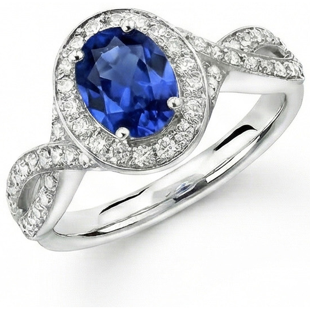 naturel round diamant 1.55carats bague vue de face
