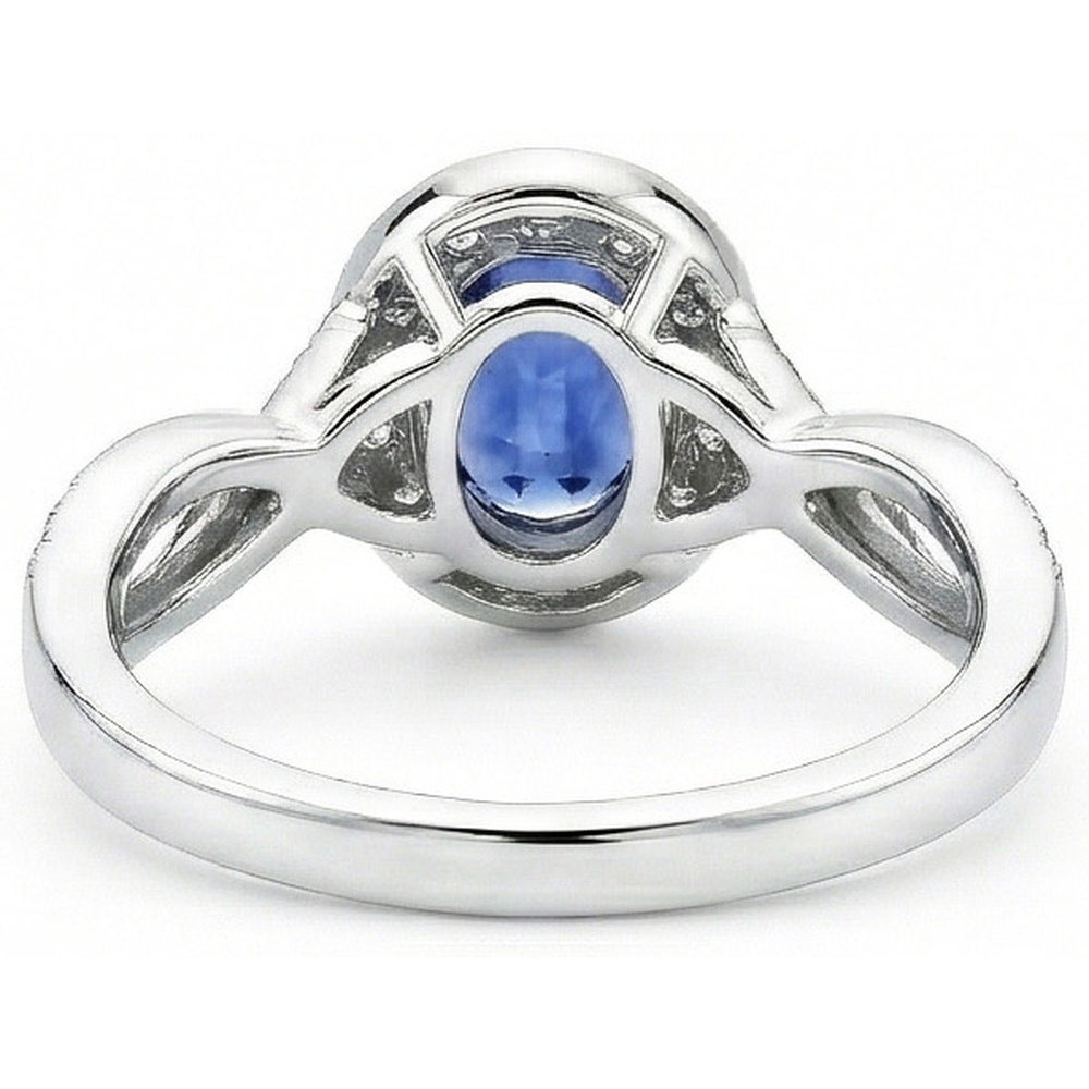 naturel round diamant 1.55carats bague sur blanc