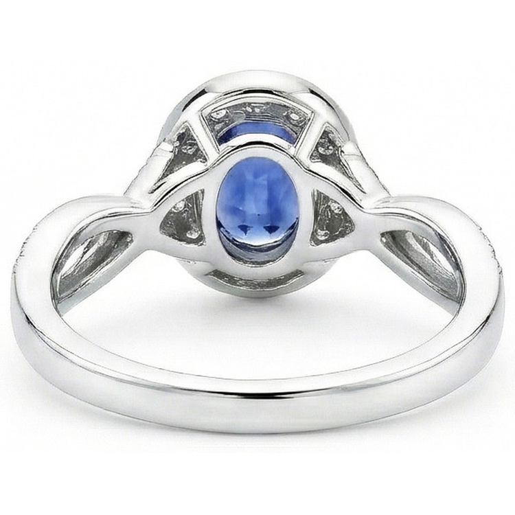 naturel round diamant 1.55carats bague sur blanc