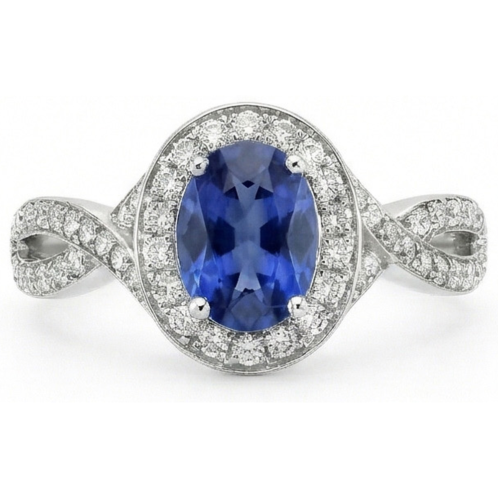 naturel round diamant 1.55carats bague vue de dessus