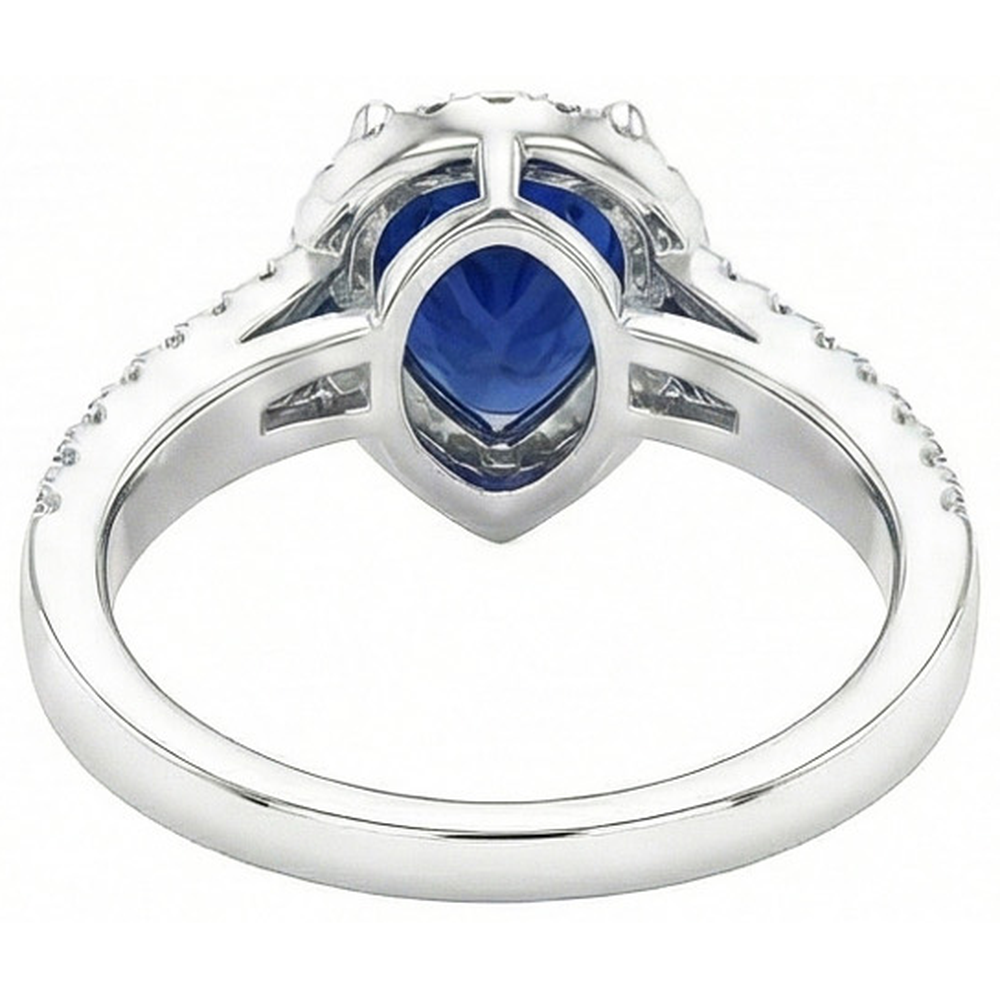 naturel round diamant 2.75carats bague vue de profil