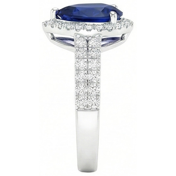 naturel round diamant 2.75carats bague vue de dessus