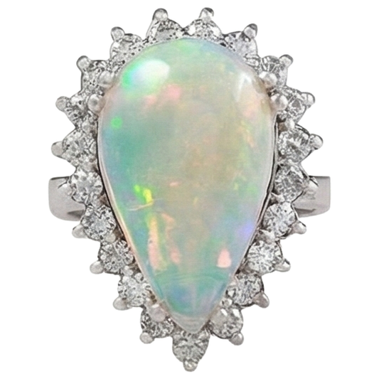 naturel round diamant 11.75carats bague angle de côté