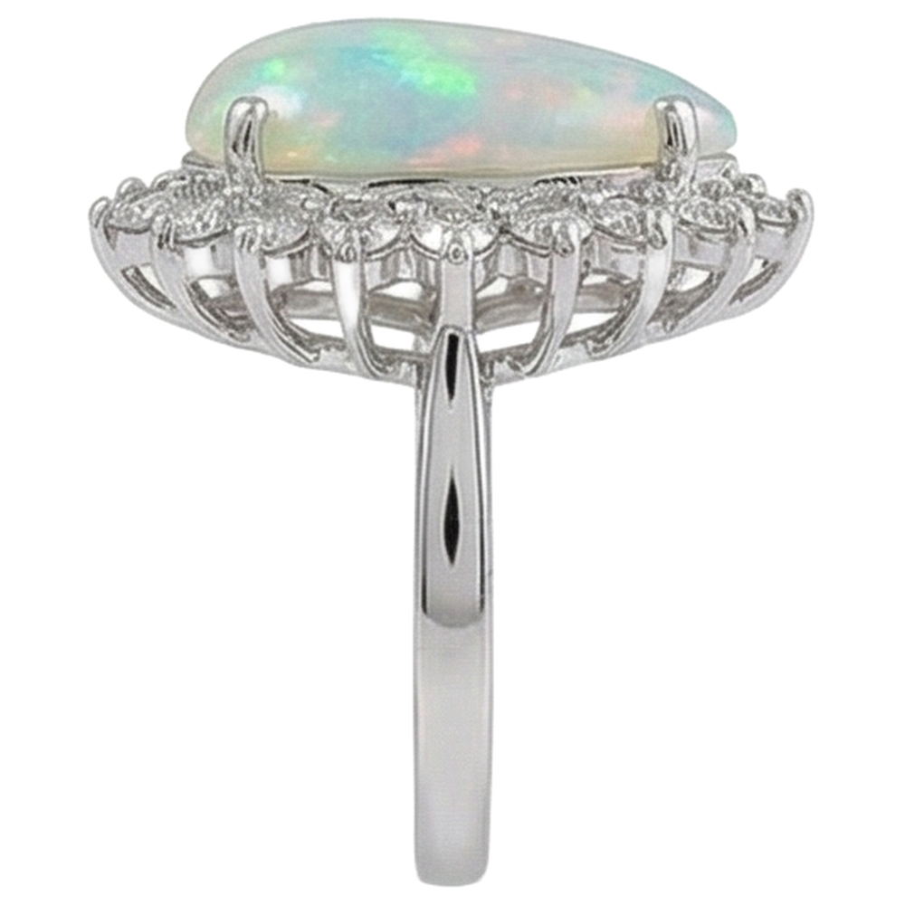 naturel round diamant 11.75carats bague vue de profil