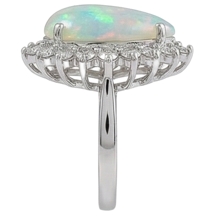 naturel round diamant 11.75carats bague vue de profil