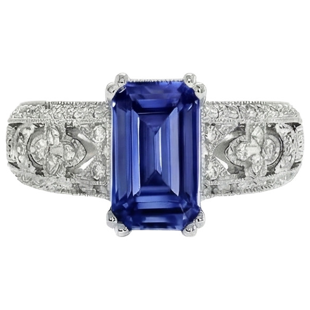 naturel round diamant 9.75carats bague angle de côté
