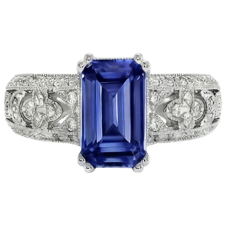 naturel round diamant 9.75carats bague angle de côté