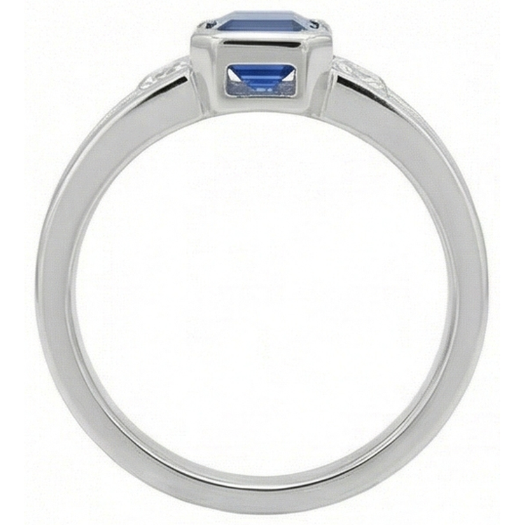 naturel diamant 1.25carats bague vue de profil